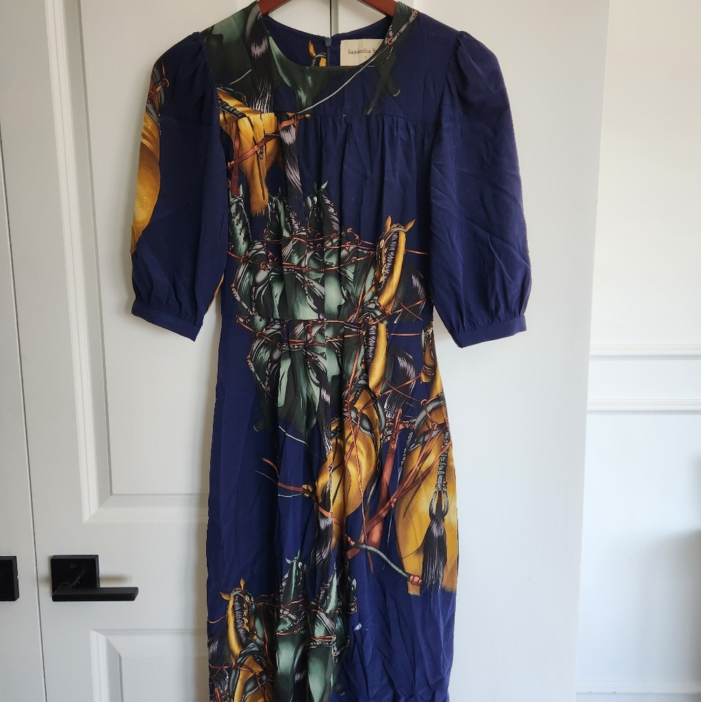 Samantha Sung Navy Dress